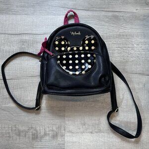 Dani by Danielle Nicole Disney's Mini Backpack Minnie Mouse Gold Polka Dot Black